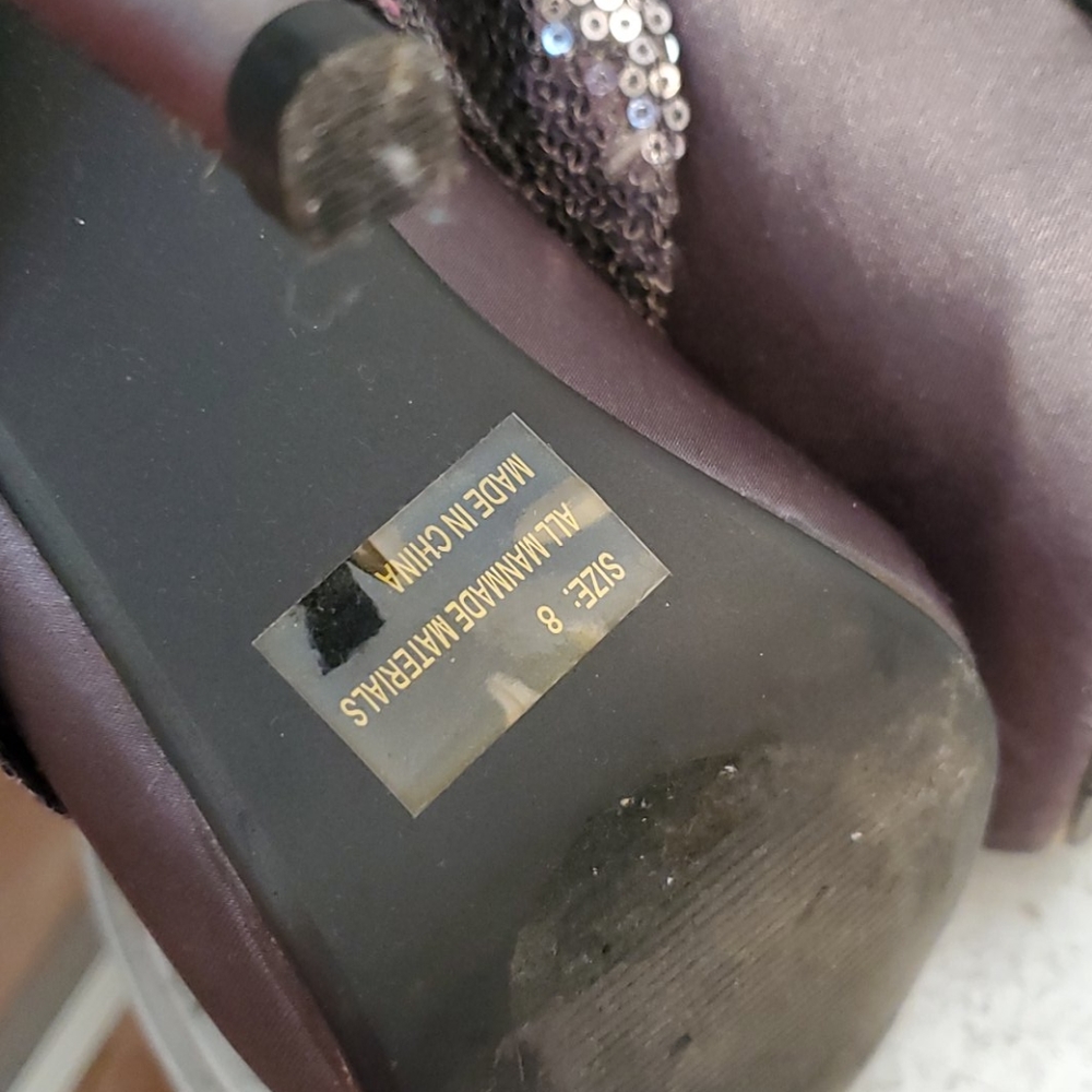 Metallic gray sequin booties - Picture 6 of 7